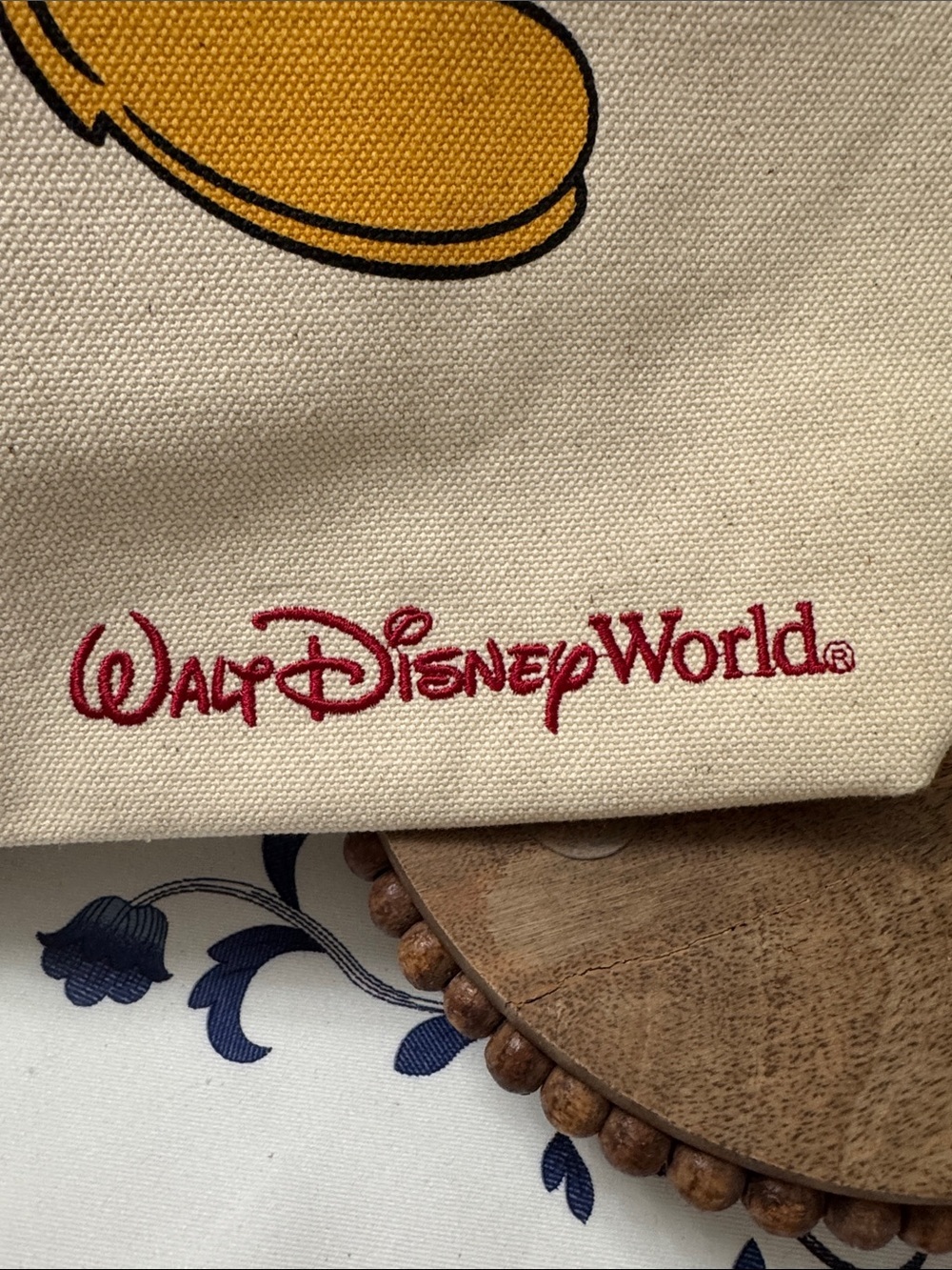 Disney Mickey Canvas Tote Bag - Red Trim, Black & Yellow Accents Bundle #10 - Picture 9 of 9